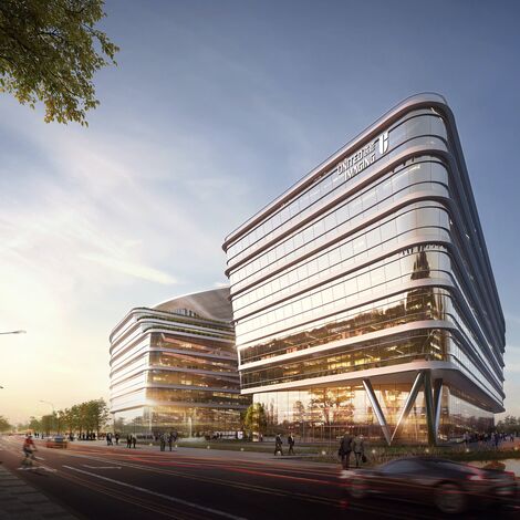 thermfix vario Facades and unico Doors - United Imaging Smart Medical Campus, Xangai located in Shanghai, China